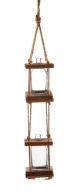 VASE PINE & GLASS DOUBLE HANGING