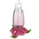 HUMMINGBIRD FEEDER FLORAL PINK GLASS
