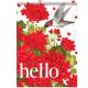 FLAG GARDEN HELLO HUMMINGBIRD