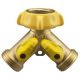 NELSON HOSE ADAPTER DUAL BRASS