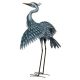 HERON REGAL ART BLUE HERON WINGS OUT METALLIC