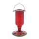 HUMMINGBIRD FEEDER CLASSIC RED JEWEL GLASS