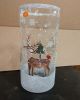 CRACKLE GLASS LIGHT UP DEER HURRICANE LIGHT