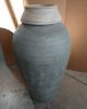 GRAY VASE W/ WOOD NECK MEDIUM