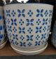 MODERN BLUE & WHITE EGG POT