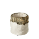 SM. ROUND FAUX WOOD TRIM POT