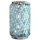 BELLA LANTERN LIGHT BLUE METAL