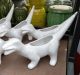 WHITE DINOSAUR PLANTER