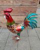 ROOSTER  ALPINE METAL  DECOR W/ TURQUOISE TAIL