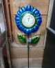THERMOMETER ALPINE GLOSSY METAL FLOWER STAKE