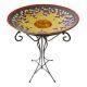 BIRD BATH & STAND GARDENER SELECT MOSAIC SUN