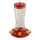 HUMMINGBIRD AUDUBON SWIRL GLASS FEEDER