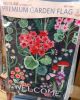 FLAG GARDEN GERANIUM WELCOME