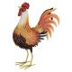 REGAL ART SUNBURST ROOSTER DECOR MEDIUM
