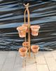 POT CADDY 6 POT TERRA COTTA W/BIRD