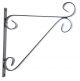 HANGING BASKET HOOK SCROLL METAL