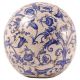 CERAMIC BALL 12CM BLUE AGED