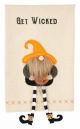 SEASONAL ITEM TOWEL GET WICKED DANGLE LEG GNOME WITCH