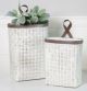 VIP WOVEN BASKET METAL LARGE