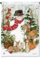 FLAG GARDEN WOODLAND SNOWMAN