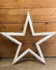 WOOD STAR ROPE HANGER LARGE WHITE