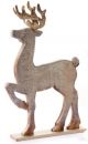 PINE WOOD REINDEER FIGURINE LARGE