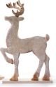 PINE WOOD REINDEER FIGURINE SMALL