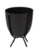 METAL PLANTER W/STAND BLACK SMALL