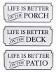 WALL DECOR PORCH/DECK/PATIO SIGN