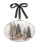 ORNAMENT DEER &TREE OVAL