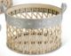 BAMBOO BASKET W/METAL TRIM AND HANDLES MEDIUM