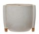 STONEWARE FLOWER POT WHITE