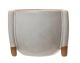 STONEWARE FLOWER POT WHITE