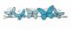 WALL DECOR BUTTERFLIES ON A WIRE SEA BLUE