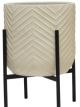 METAL PLANTER W/ STAND WHITE