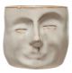 STONEWARE FACE POT