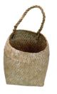 HAND WOVEN WALL BASKET W/HANDLE SMALL