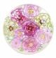 BIRDBATH/GLASS PLATE FLORAL