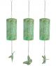 CHIME HAMMERED METAL WIND BELL W/GOLD & VERDIGRIS ARTISIAN FINISH