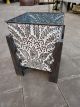 SQUARE METAL CONTAINER W/STAND 15.25