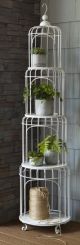 BIRDCAGE SHELF METAL WHITE