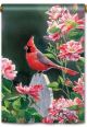 FLAG STANDARD CARDINAL W/VARIEGATED ROSES