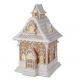 WHITE ICING LIGHTED GINGERBREAD HOUSE