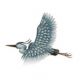 WALL DECOR METAL HERON