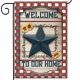 FLAG GARDEN WELCOME BLUE STAR